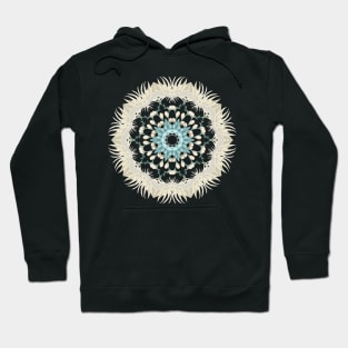 Feathers and Catkins Kaleidoscope Pattern Hoodie